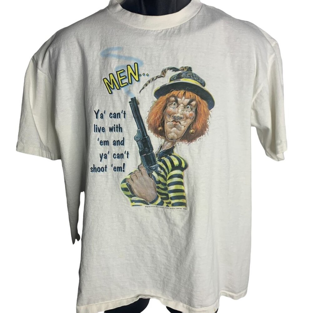 Vintage 1993 Mike Scoval Single Stitch Crewneck Short Sleeve Shirt